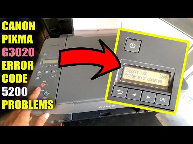 Canon Pixma G3020 Error Code 5200 Problem Solution