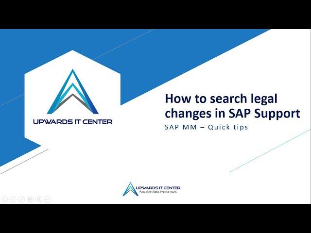 How to Search Legal Changes in SAP Support Launchpad