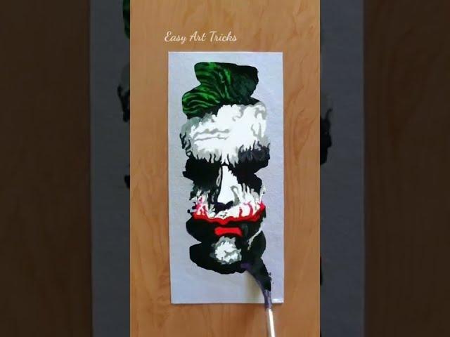 Joker Painting | Easy Art Tricks #shorts #joker #dc