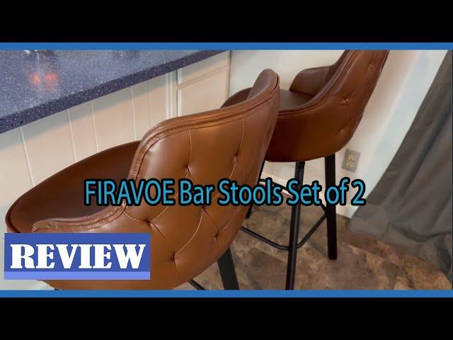 FIRAVOE Bar Stools Set of 2 Review - Mid Century Modern Barstools