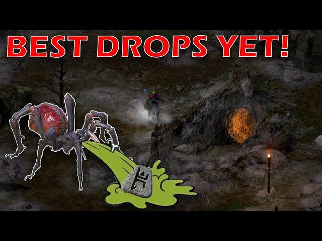 300 Arachnid Lair Runs - Diablo 2 Resurrected Loot Highlights