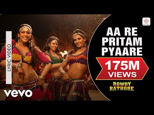 Aa Re Pritam Pyaare Lyric Video - Rowdy Rathore|Akshay Kumar|Mamta Sharma|Sajid Wajid