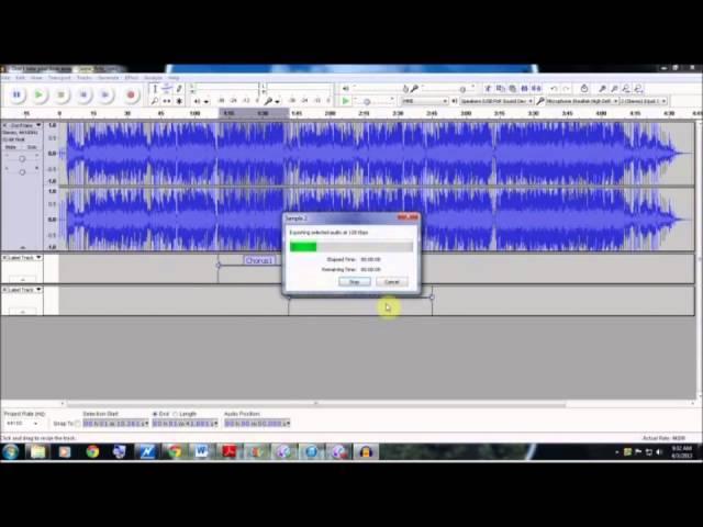 Splitting Recordings into Separate Tracks with Audacity