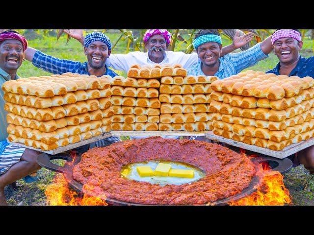 PAV BHAJI | Mumbai Special Street Food Recipe Cooking In Village | Butter Pav Bhaji Recipe