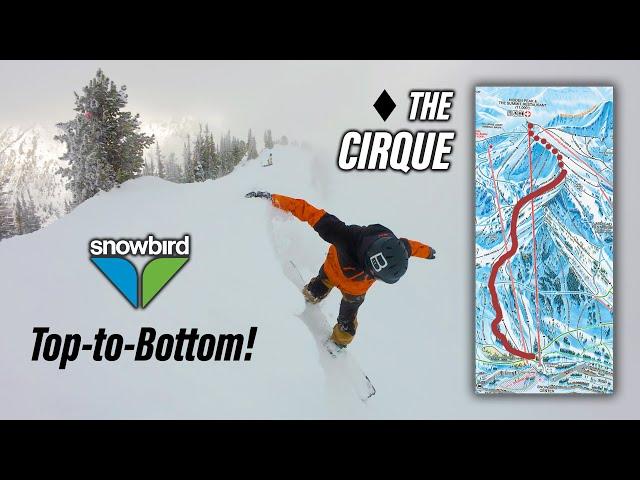 THIS is a SINGLE BLACK Diamond at Snowbird - TOP-TO-BOTTOM Cirque Run