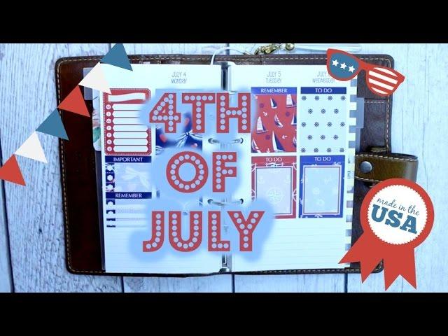 4th of July Personal Planner PWM // The Organizing Companion  // Sew Much Crafting