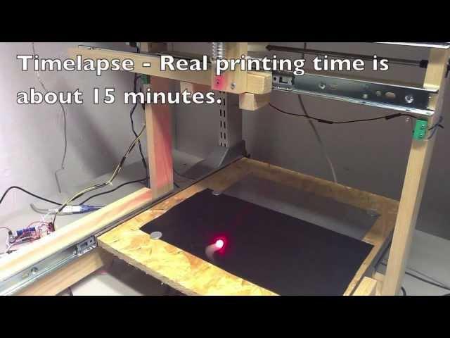 DIY laser cutter - Whale shark timelapse