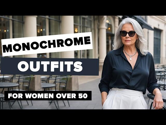 How to look EXPENSIVE in Monochrome Outfits | Fashion for Women 50+ #ElegantOver60  #plussize