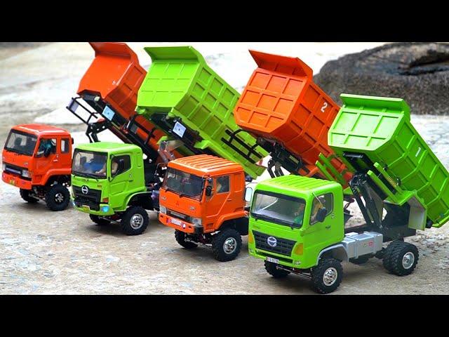 MOBIL TRUK HINO 500 DAN MITSUBISHI FUSO  - MINIATUR RC DUMP TRUK