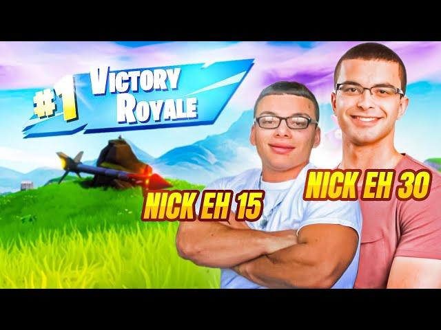 Nick eh 15 Carries Nick eh 30 to Fortnite win! (Ft. Sypherpk)