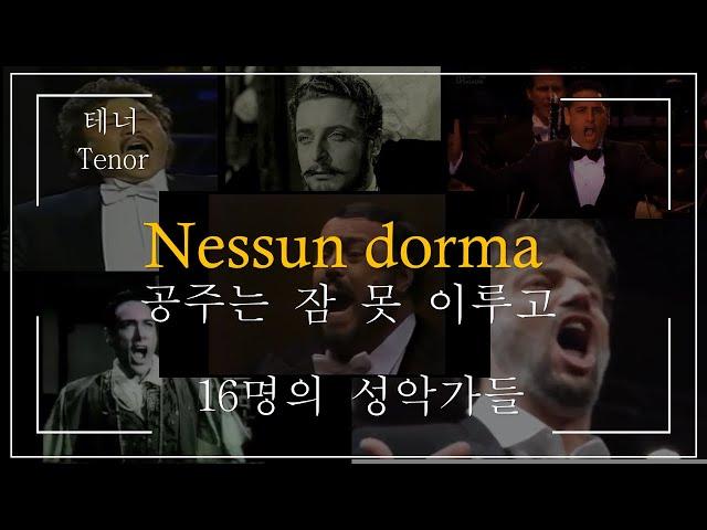 Nessun dorma(공주는 잠 못 이루고)를 부른 성악가들