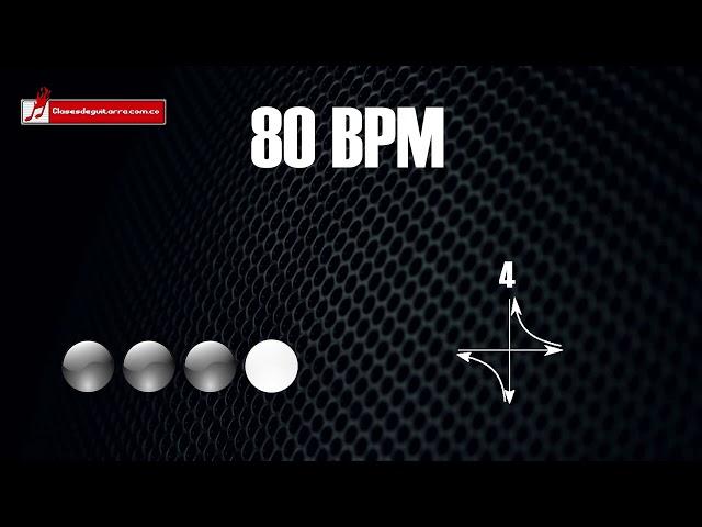 Base de batería en 4/4 a 80 BPM "drum loop" para practicar