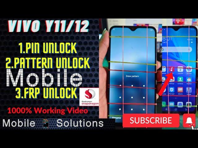 vivo y11 pin unlock||All Vivo Y12G Y12A Y12S Pattern Remove By UMT || Remove Error Umt Solution 2022