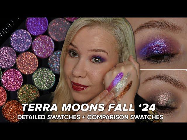 Terra Moons Fall Single Eyeshadows | Detailed swatches, comparison swatches & 2 looks