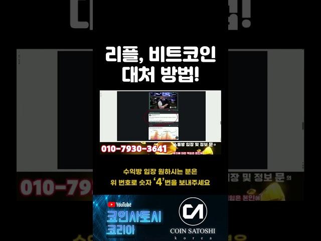 리플, 비트코인 대처 방법!! #코인 #코인뉴스 #시바이누코인 #리플 #비트코인 #코인추천 #경제적자유 #코린이 #코인투자 #성공 #코인베이스