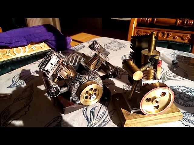 two vacuum motors #flammenfresser CHINESE + GERMAN GERMAN FLAME LICKER PCGuru model Engines