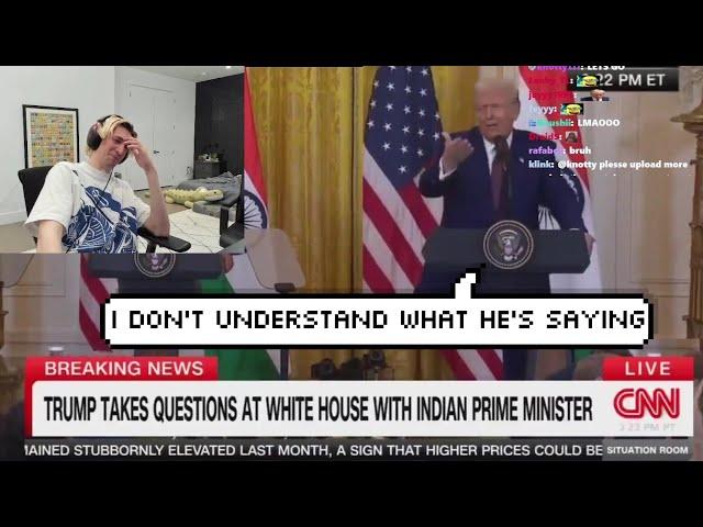 xQc Dies Laughing at Donald Trump saying "I Can't Understand Him" to Indian Interviewer