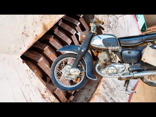 Extreme strongest shredder ! shredding motorcycle & hardest scrap