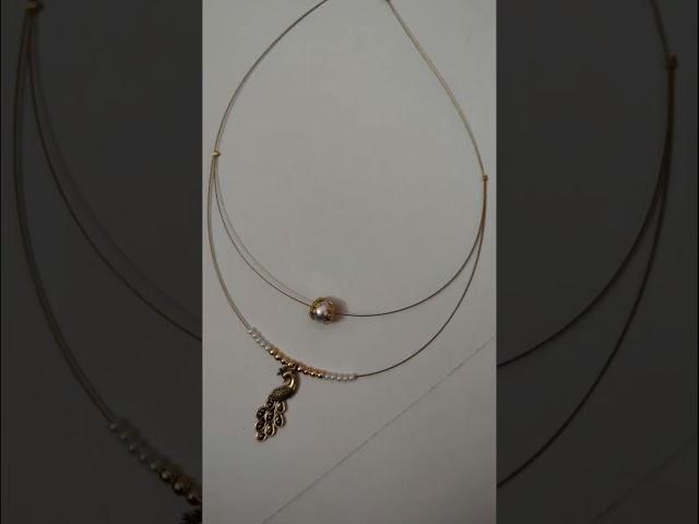 Invisible set#Double layer#Handmade jewellery using  and pearl.Ready for sale!! Grab it soon..