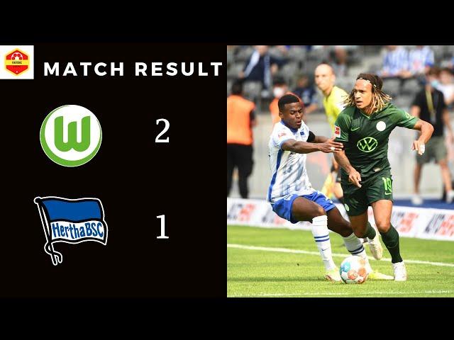 Wolfsburg vs Hertha BSC (2-1) Match Result | Bundesliga | 2021