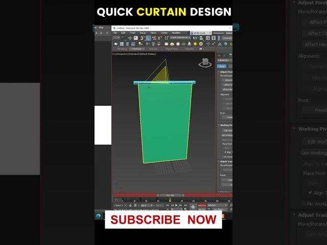 QUICK CURTAIN MAKING & ANIMATION in 3DS MAX #shorts #3dsmaxtutorial #youtubeshorts #ytshortsindia