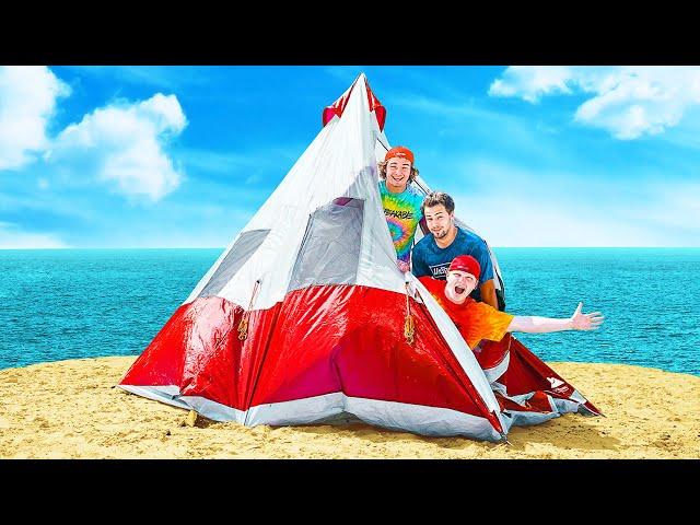 24 HOUR BEACH CAMPING CHALLENGE!