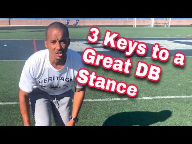 3 Keys to A Great DB Stance | DB Tips | All Eyes DB Camp db stance in football