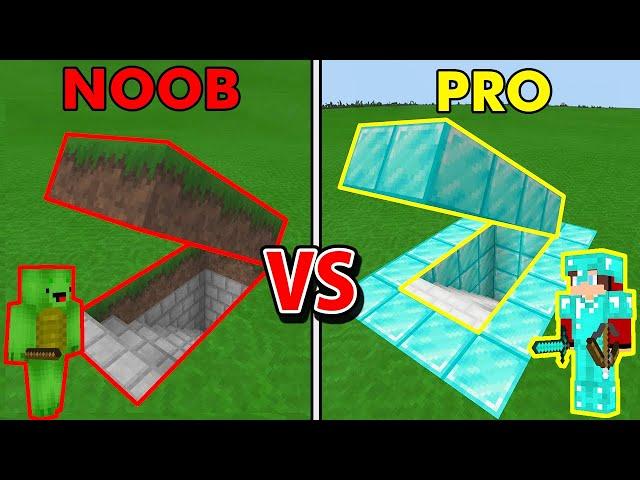 Minecraft NOOB vs PRO: Secret Bunker BUILD CHALLENGE