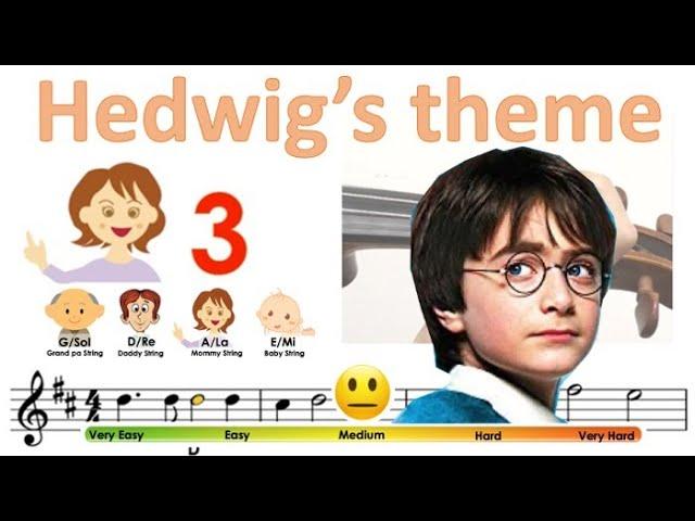 Hedwig's theme from Harry potter sheet music & violin finger pattern tutorial | HTP TV