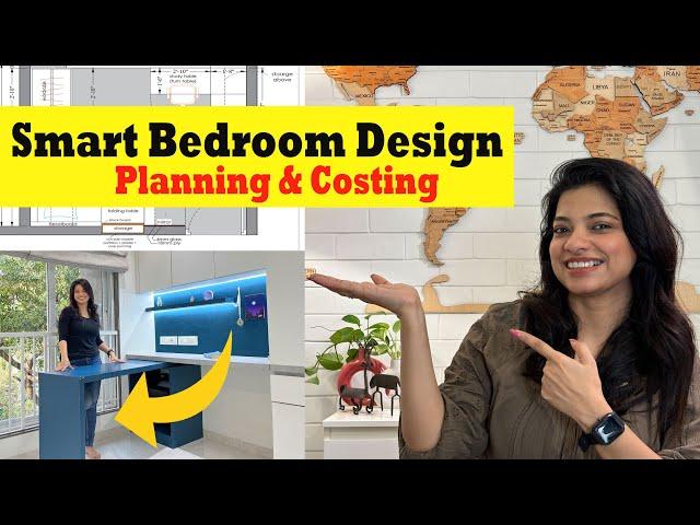 Bedroom Design 10x10 | Interior Design Cost | Space Saving Ideas | Bedroom Design Ideas | Planning