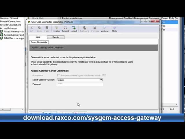 Create and Run the Sysgem Access Gateway Connector