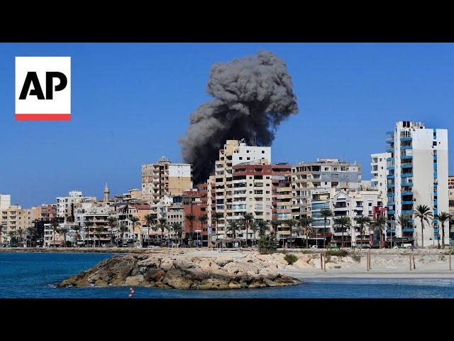 A series of Israeli airstrikes hits Tyre city in southern Lebanon