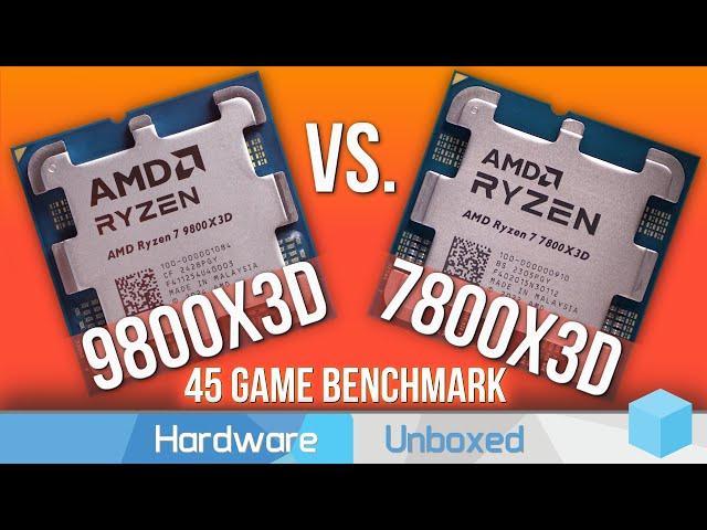 AMD Ryzen 7 9800X3D vs. AMD Ryzen 7 7800X3D, 45 Game Benchmark