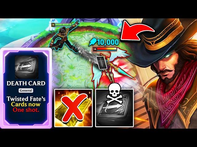 We gave Twisted Fate the DEATH CARD in Arena Mode... (PULL THIS CARD = ONE SHOT)