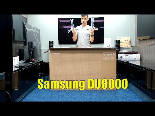 Samsung DU8000 Unboxing, Setup, Test and Review with 4K HDR Demo Videos 55DU8000