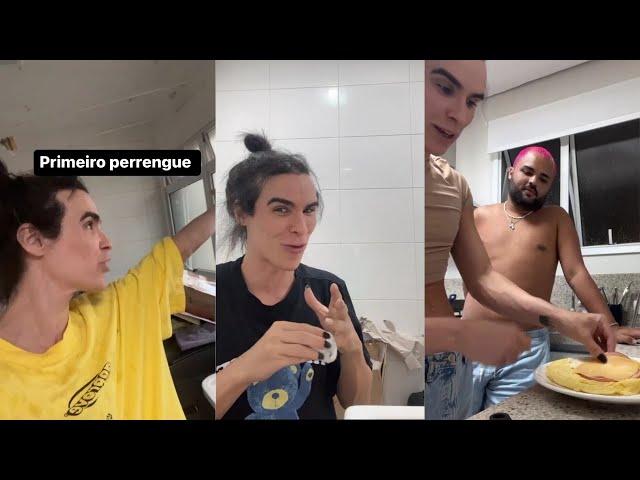 Rafa e Lucas passam pelo primeiro perrengue na casa nova • cantando no banheiro|stories Rafa Uccman