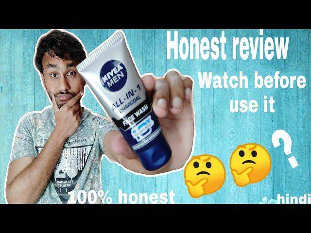 Honest review|Nivea Men all-in-1 Charcoal Face wash|Dark Spot, oil control, Deep cleaning|Hindi.