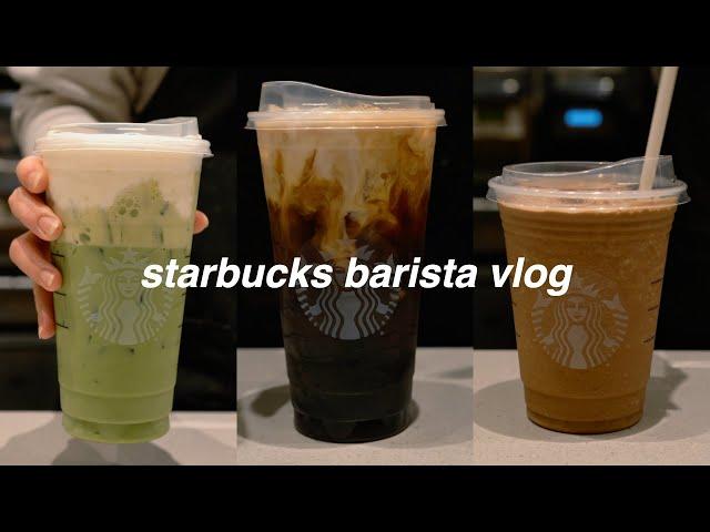 starbucks barista vlog! make drinks with us