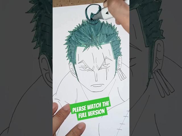 Drawing Roronoa Zoro #onepiece #roronoazoro #youtuberemix #youtubeshorts #animedrawing #shortvideo