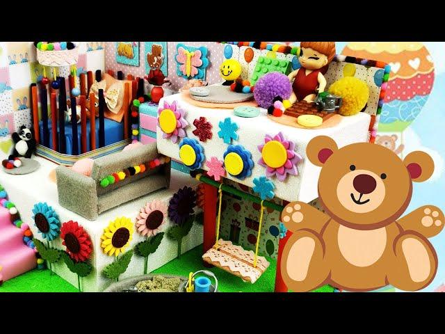 Baby House  Miniature Cardboard House  DIY Rainbow House