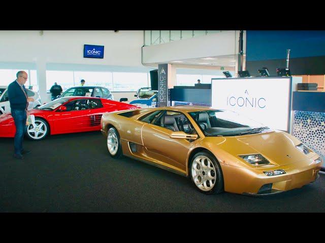 Auction preview of Iconic Auctioneers 2024 Silverstone Festival Sale. Diablo, BMW CSL, 512TR, 964..