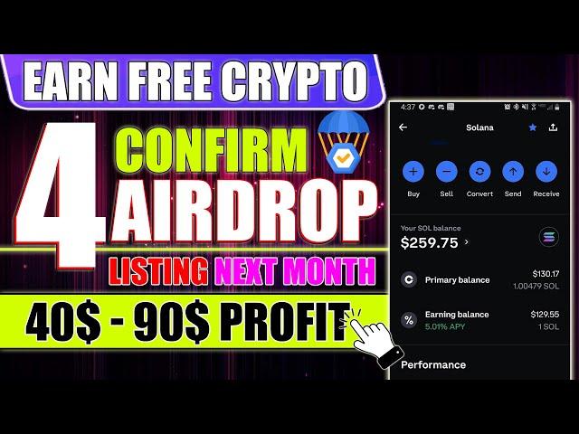 Upto 90$Profit From These 4 Upcoming Free Crypto Airdrops 2024Including 20M$ Funding Blockchains