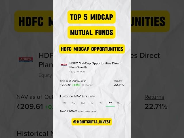 TOP 5 Mid-cap Mutual Funds