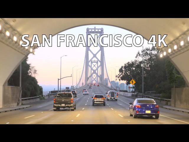 San Francisco to Silicon Valley - Sunset Drive - 4K HDR - USA