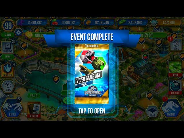 INDORAPTOR 1VS3 VIDEO GAME DAY PACK | JURASSIC WORLD THE GAME