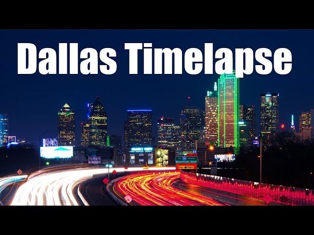 Dallas Skyline Day to Night Time Lapse - Cityscape Timelapse