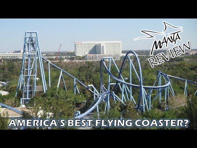 Manta Review, SeaWorld Orlando Bolliger & Mabillard Flyer | America's Best Flying Coaster?