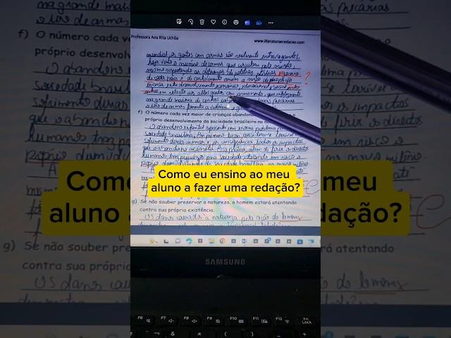 COMO EU ENSINO A FAZER UMA REDAÇÃO? #redação #redaçãodozero