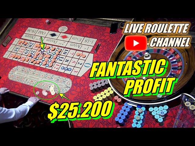  LIVE ROULETTE |  FANTASTIC 25.200 PROFIT SESSION  In Las Vegas Casino  Exclusive  2023-10-08