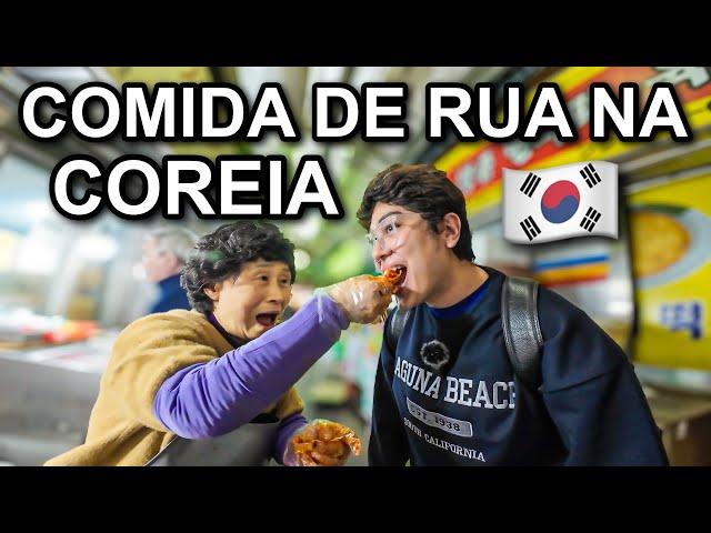 PROVANDO COMIDA DE RUA NA COREIA DO SUL